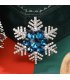 XSB190 - Blue Gemstone Snowflake Brooch